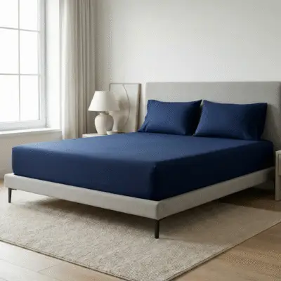 Plain Navy Blue Fitted Sheet