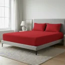 Plain Red Fitted Sheet